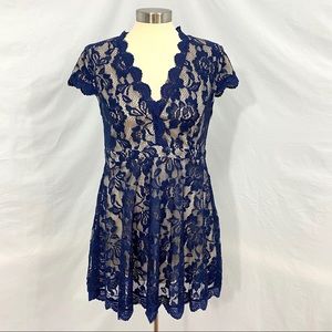 Papaya Navy Lace Dress NWT